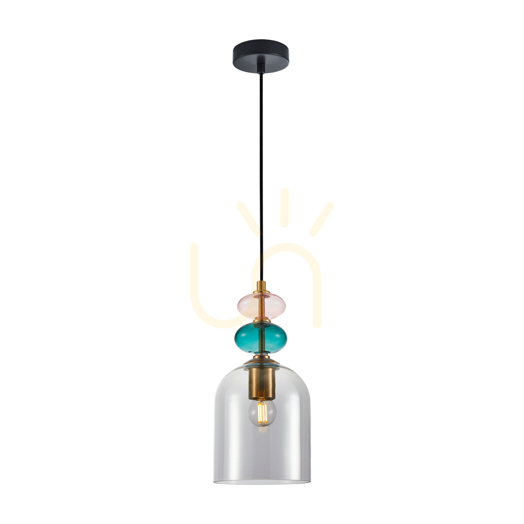 Italux Pendant Light Gold Glass E27 14.5 cm PND-30263-1B-BRO-SG