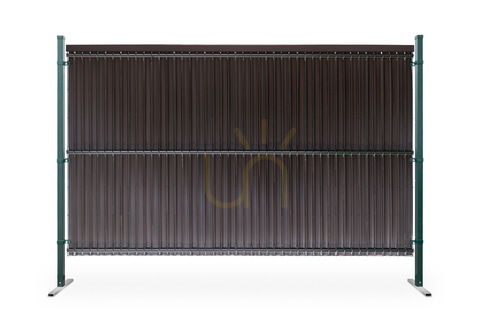 Check Fence Slats Vertical Wide 123x250cm RD02 Dark brown set