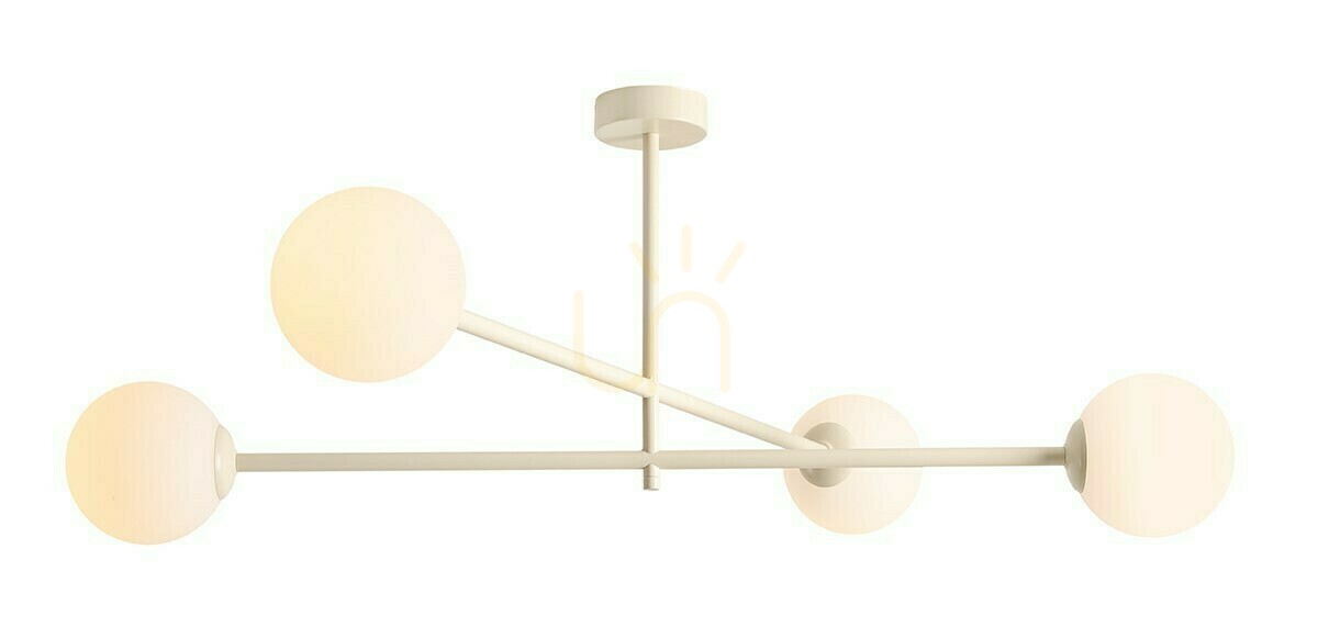 Plafon Aldex Pinne 4-Point Cream Metal Glass 1080PL_L9