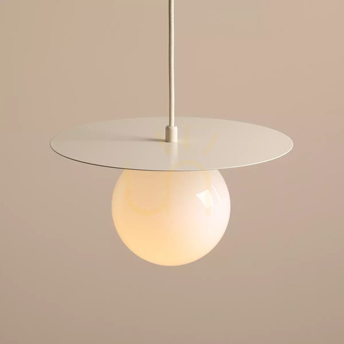 Check Aldex LOOP CREAM S pendant light, cream, 14 cm opal glass globe 1125G9_S