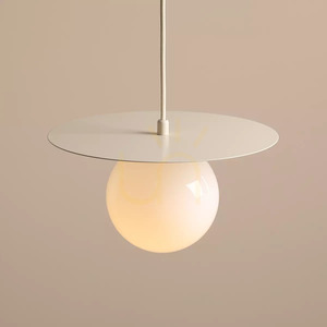 Aldex LOOP CREAM S pendant light, cream, 14 cm opal glass globe 1125G9_S small 1