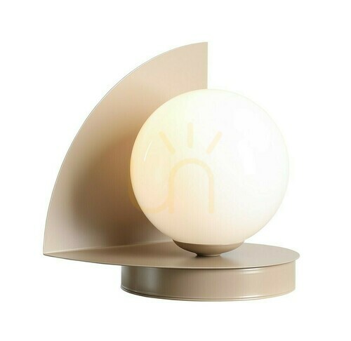 Check Desk Lamp Aldex Loop Beige Metal Glass 1125B17