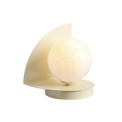 Check Desk Lamp Aldex Loop Cream Metal Glass 1125B9