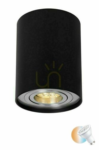 Check Lucide TUBE Black GU10 LED Downlight 9.5 cm 22952/01/30