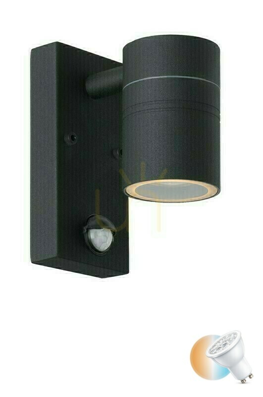 Lucide ARNE-LED outdoor wall lamp black stainless steel GU10 IP44 14866/05/30