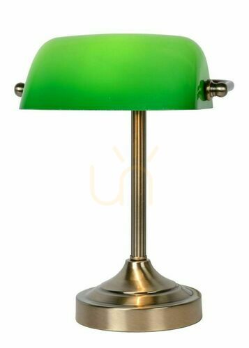 Check Lucide Banker Retro Desk Lamp Brown Glass Metal E14 17504/01/03