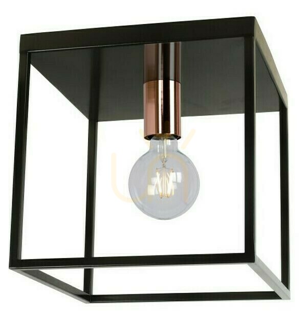 Lucide ARTHUR plafond noir cuivre métal vintage 25 cm 08124/01/30