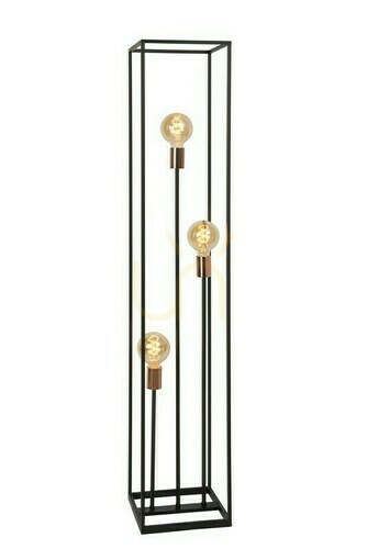Check Lucide Arthur Floor Lamp Black Copper 3-Light Metal Vintage 140 cm 08724/03/30