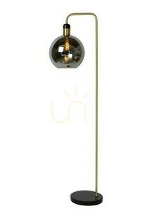 Lucide JULIUS 34738/01/65 Floor Lamp, Smoke Grey Glass, Marble Base, 1xE27, 158 cm small 0