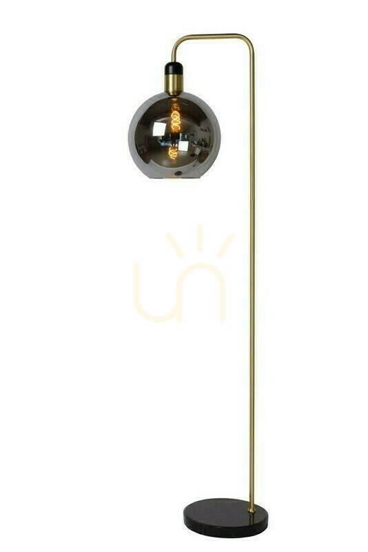 Lucide Julius Black Glass Floor Lamp E27 158 cm 34738/01/65