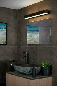 Lucide MADELON black LED bathroom wall light 60 cm IP44 04209/12/30 small 2