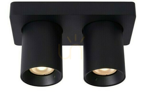 Check Lucide Nigel LED Downlight Black Aluminium 2x GU10 Dimmable 09929/10/30