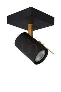 Lucide GRONY Black Wall and Ceiling Spotlight with Gold Accent LED GU10 5 W 10 cm 17998/05/30 small 1