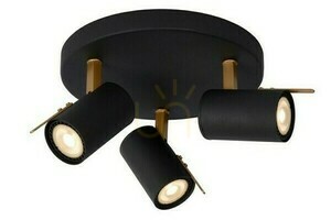 Lucide Grony 3-Licht Spot Schwarz Gold LED GU10 CCT 23 cm small 8