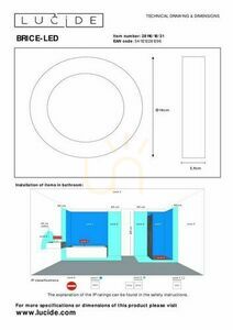 Lucide BRICE-LED witte LED plafondlamp 18 cm 28116/18/31 small 2