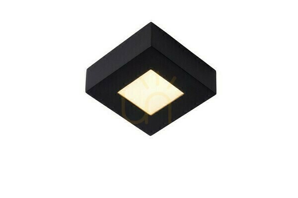 Lucide BRICE-LED plafond zwart aluminium IP44 8W 10,8 cm 28117/11/30