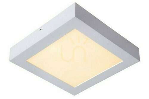 Check Lucide BRICE-LED plafondlamp wit 22 cm aluminium IP44 LED 22W 3000K 28117/22/31
