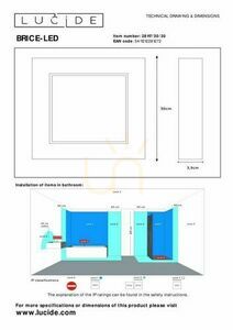 Lucide BRICE-LED plafond lamp zwart 30 cm aluminium IP44 28117/30/30 small 3