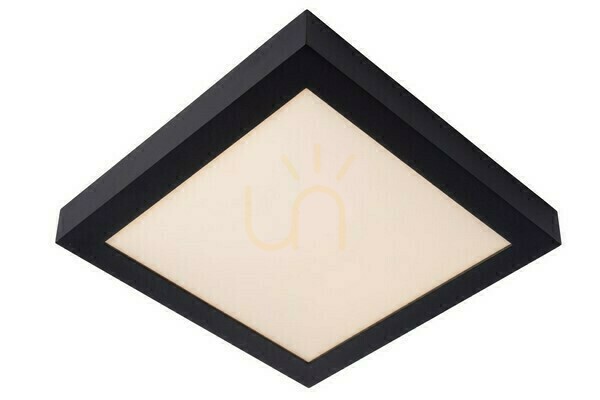 Lucide BRICE-LED plafond lamp zwart 30 cm aluminium IP44 28117/30/30