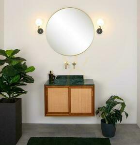 Lucide Berend Bathroom Wall Lamp Black Gold Glass Retro IP44 30265/01/30 small 2