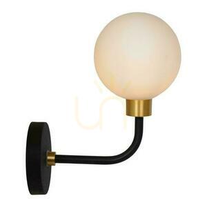 Lucide Berend Bathroom Wall Lamp Black Gold Glass Retro IP44 30265/01/30 small 5