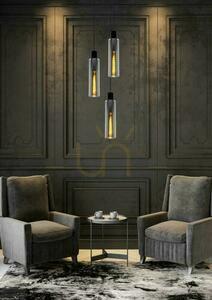 Lucide ORLANDO Black Glass 3-Light Pendant Lamp 74404/13/65 small 2