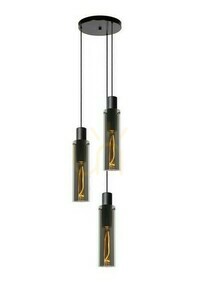 Lucide ORLANDO Black Glass 3-Light Pendant Lamp 74404/13/65 small 0