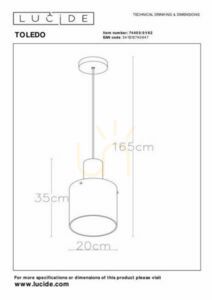 Lucide Toledo Copper Pendant Light 20 cm Retro Glass E27 74405/01/62 small 9