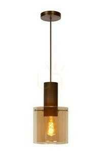 Lucide Toledo Copper Pendant Light 20 cm Retro Glass E27 74405/01/62 small 0