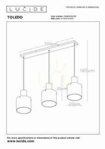 Lucide Toledo Copper 3-Light Pendant Lamp 74405/03/62 small 10