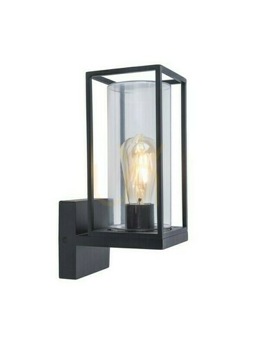 Check Outdoor Wall Lamp Lutec Flair Black Aluminum Glass E27 40W 5288801012