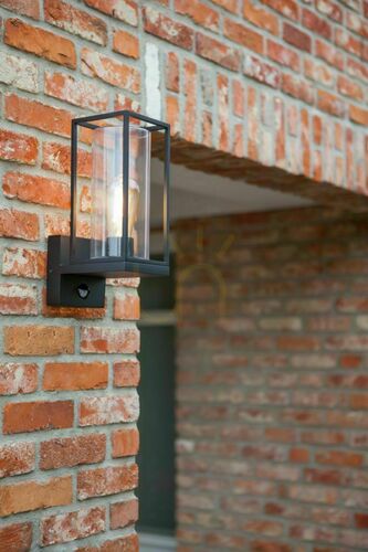 Check Outdoor Wall Lamp Lutec FLAIR Black with Motion Sensor 5288802012