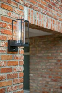 Outdoor Wall Lamp Lutec FLAIR Black with Motion Sensor 5288802012 small 1
