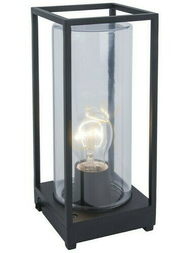 Check Outdoor Wall Lamp Lutec FLAIR Black Aluminum Glass 40W 6588801012