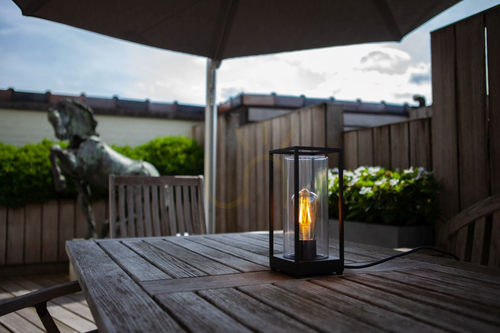 Check Lutec FLAIR 6588801012 Outdoor Table Lamp Matt Black E27 IP44