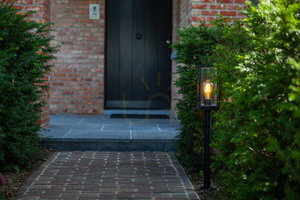 Outdoor Post Light Lutec Flair 7288801012 Black 75 cm Aluminium E27 small 1