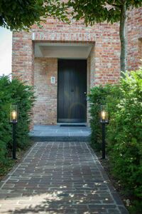 Outdoor Post Light Lutec Flair 7288801012 Black 75 cm Aluminium E27 small 2