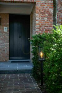 Outdoor Post Light Lutec Flair 7288801012 Black 75 cm Aluminium E27 small 3