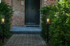 Outdoor Post Light Lutec Flair 7288801012 Black 75 cm Aluminium E27 small 4