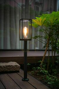 Outdoor Post Light Lutec Flair 7288801012 Black 75 cm Aluminium E27 small 5