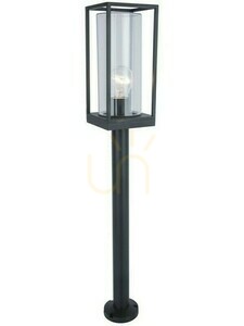 Outdoor Post Light Lutec Flair 7288801012 Black 75 cm Aluminium E27 small 0