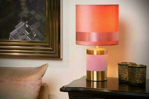 Lucide Extravaganza Frizzle Pink Gold Retro Table Lamp 10500/81/66 small 2