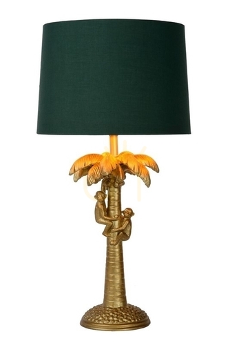 Check Lucide Extravaganza Coconut Gold Cotton Table Lamp 10505/81/02