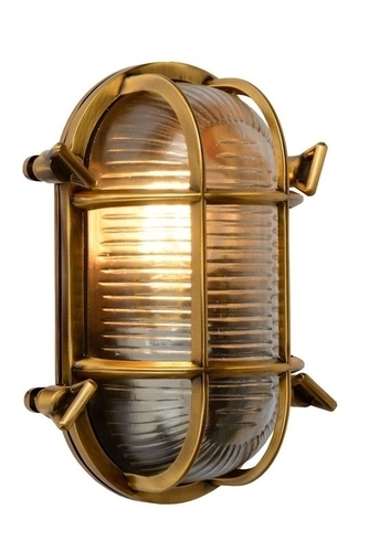 Check Lucide DUDLEY Outdoor Wall Lamp Gold Aluminium IP65 E27 11891/20/02