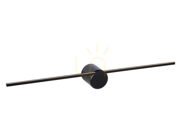 Lucide Mizar black LED bathroom wall light 60 cm IP44 12201/60/30