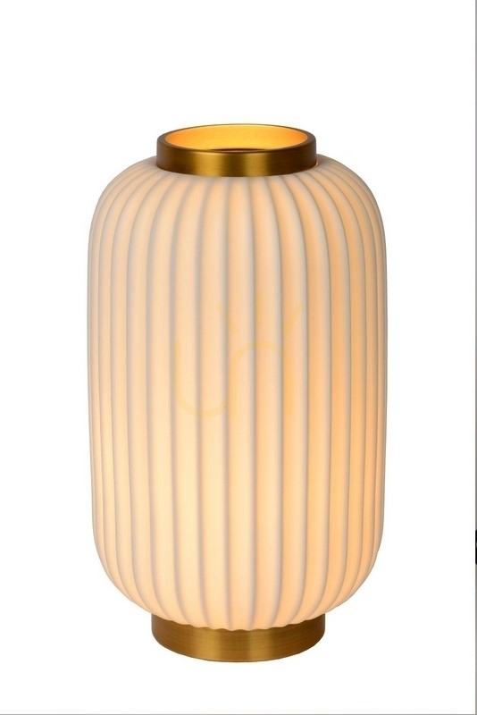 Lucide LGOSSE White Porcelain Table Lamp Japandi E14 13535/34/31