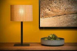 Lucide MAGIUS Japandi Rattan Table Lamp 28 cm Wood Black E27 03529/81/30 small 2