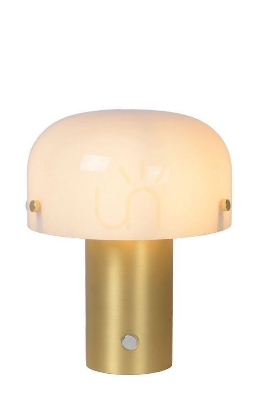 Lucide Timon Gold Glass Retro Table Lamp E14 18 cm 05538/01/02