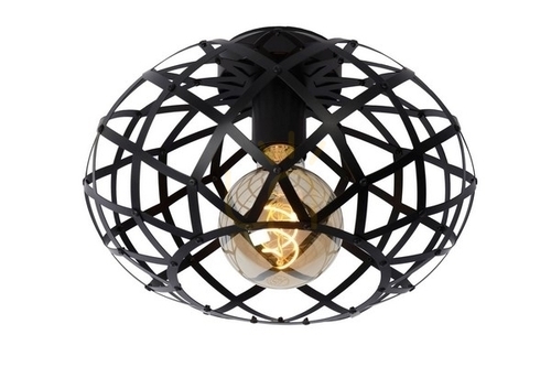 Check Lucide Wolfram Plafond Black Metal 30 cm 21117/30/30