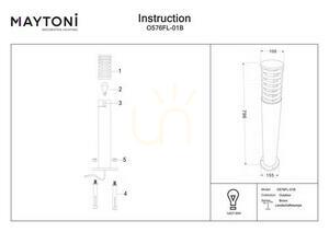 BRONX light post O576FL-01B IP54 Maytoni small 7